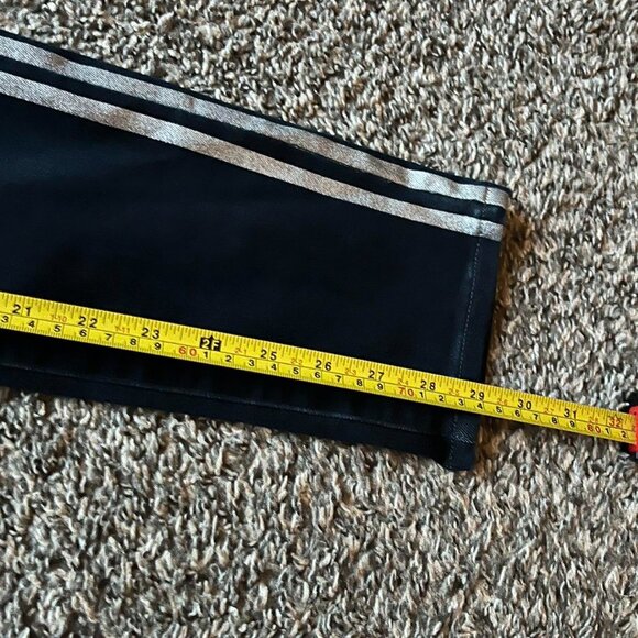 Dark Navy Blue PAIGE Hoxton Ankle Jeans Metallic Tux Stripe, Size 26 - Picture 6 of 8